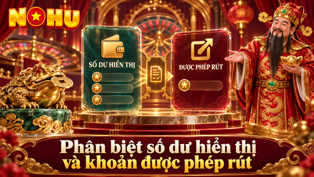 Phân biệt số dư hiển thị và khoản được phép rút